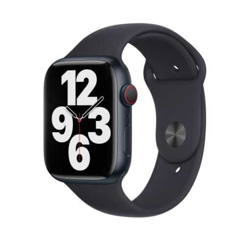 Apple Watch Series 7 45mm GPS + Cellular Cassa in Alluminio Nero - Cinturino Nero - Ricondizionato