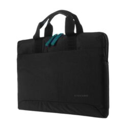 Smilza Borsa super slim in materiale tecnico con dettagli in contrasto 15" Nero